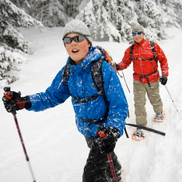 snowshoeing mobile trip